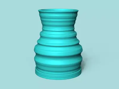 Vase 11 with Plate - Simple Plant Pot - Home Decor 3D print model