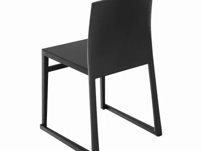 Tonio Sled Chair - Colors Black - White Low-poly 3D model
