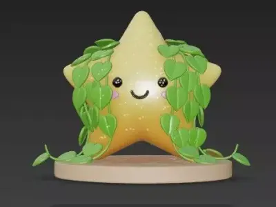 Kawaii Cloud Planter - Succulent Set - Cute  - Interior Decor 3D model