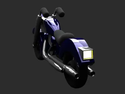 motorcycle Low-poly 3D model