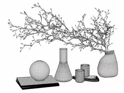 Decorative Set for Coffee Table 3D model