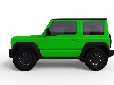 Suzuki Jimny Sierra 2019 3D model low poly Low-poly 3D model