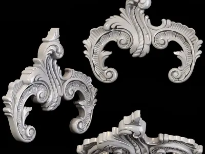 Classic carved 118 3D model