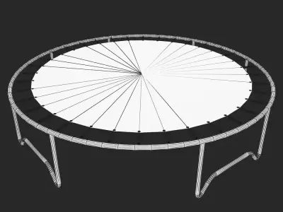 Trampoline Low-poly 3D model