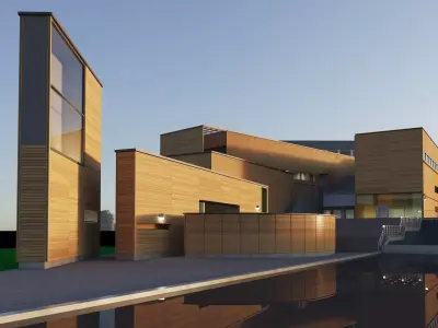 nordic highschool library Free 3D model