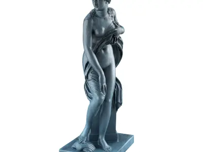 Venus from Waves sculpture Low-poly 3D model