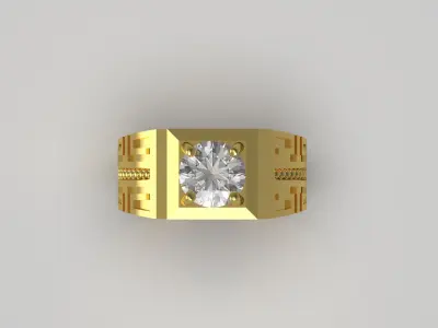 man diamond ring mr0087 3D print model