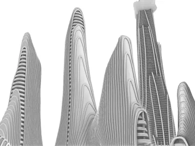 Shan Shi Futuristic City 3D model