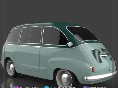 Fiat Multipla 1955-1969 3D print model