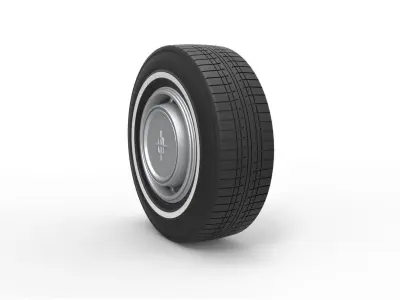 Car wheel 7 Scale 1 to 10 3D print model