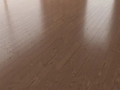 Parquet Oak Walnut Brushed set 6 3D model