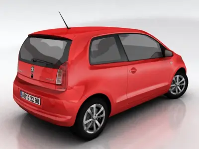 Skoda CitiGo Low-poly 3D model