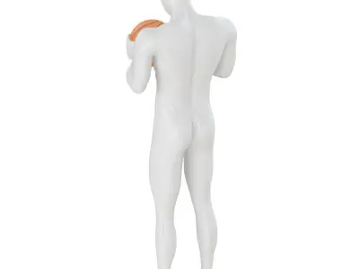 Abstract mannequin with basketball ball 158 3D model