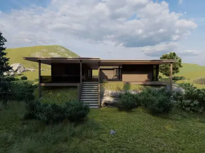 Casa Scene-villa-modern house 3D model