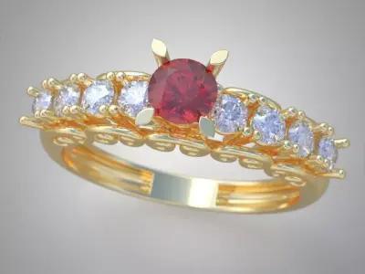 Ring 3D model 0229 3D printable model6 3D print model