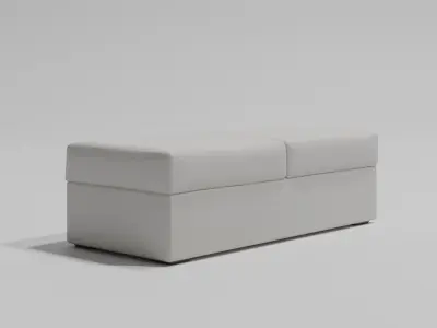 Double Pouf Moderno 3D model