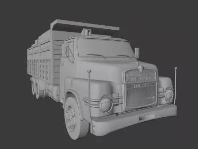 Man 520 Oldschool Truck Low-poly 3D model