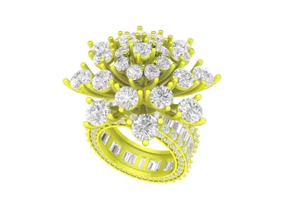 A7789 Hongkong Style Luxury Diamond Women Ring 3D print model