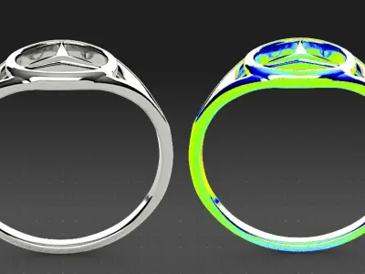 Mercedes Ring Free 3D print model