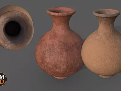 Earthenware Vase-Version 1 Low-poly 3D model