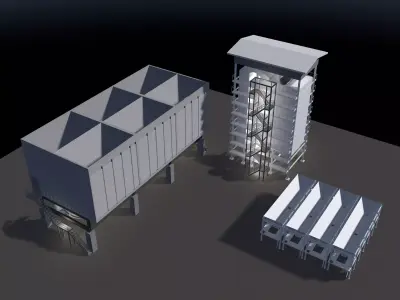 Industrial building layout 25-43 3D model