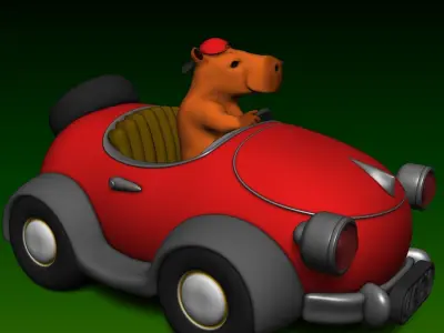 Capybara pulling up  3D print model