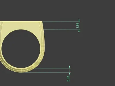 Square Shaped Ring Size 9 Gold Silver Platinum Luxury Jewelry 3D print model