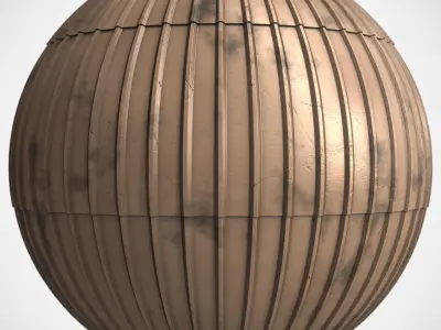 Roof Tile Materials 33- By 3 color Pbr By Sbsar 4k Low-poly 3D model