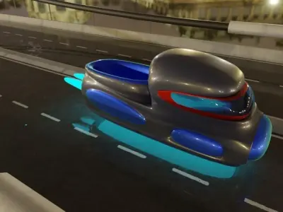 Cyber truck Low-poly 3D model