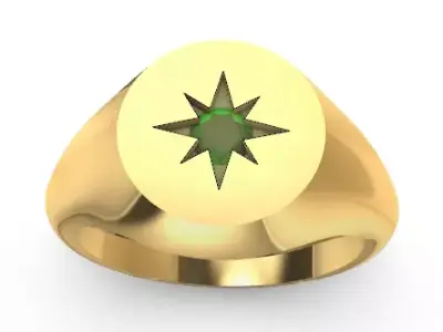 Star woman ring Anillo mujer de estrella 3D print model