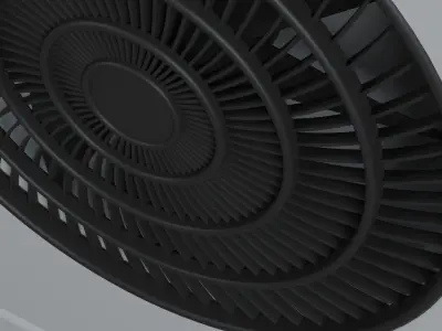 external body heat pump unit with one fan ready for render 3D model