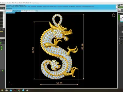 Luxury Chinese Dragon S Pendant Jewelry 3D Model 3924 3D print model
