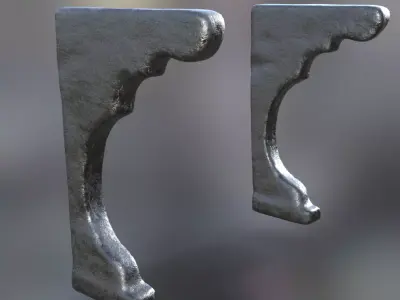 Stone Corbel Medieval Architectural 3D model