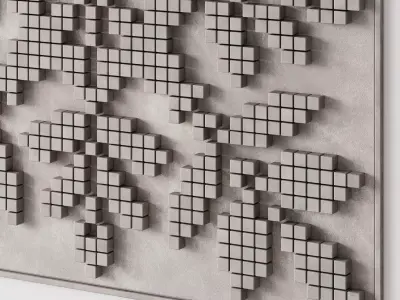 96 Decorative Wall Art Mosaic 3D model