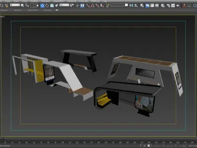 BUS STATIONS MODELS-2 5 MODELS 3D model