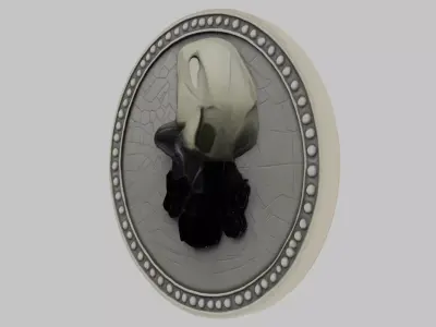 Xenomorph Head Coin Low-poly 3D model