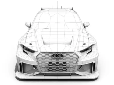 Audi RS3 LMS WTCR Low-poly 3D model