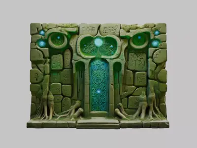 Ancient Military Gate Low-poly 3D model