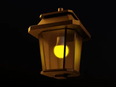 Street lamp Low-poly 3D model
