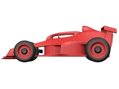 Formula One Race Car Low-poly 3D model