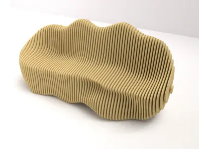 Parametric bench 3D model 01 3D model