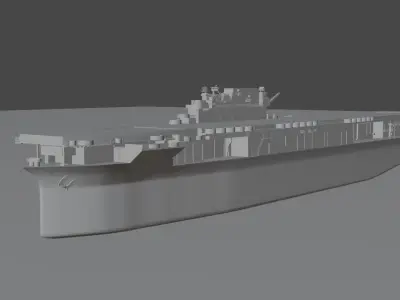 Warship 3D print model