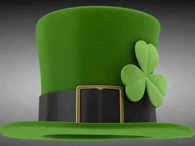 Leprechaun Hat Low-poly 3D model