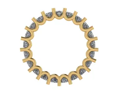 U eternity wedding band 3D print model