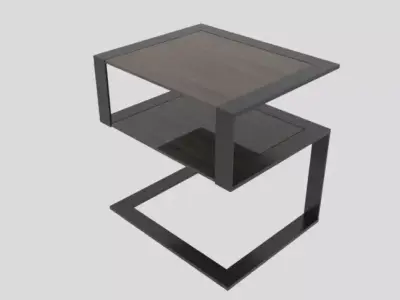 Modern Duo Coffee Table Low-poly 3D model