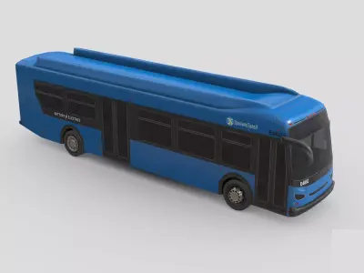 Low Poly Car - New-Flyer-xd40 Low-poly 3D model