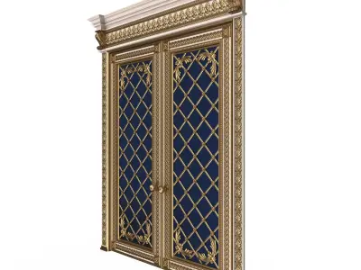 Carved Door Classic 01301 White Low-poly 3D model