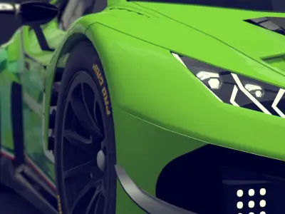 Cartoon Car GTH Low-poly 3D model