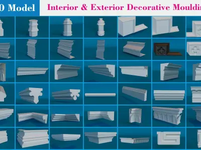 210 Interior Decorative Mouldings Collection 3D model