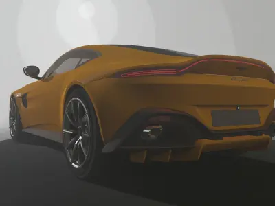 Aston Martin Vantage 2019 - UNITY3D  Low-poly 3D model